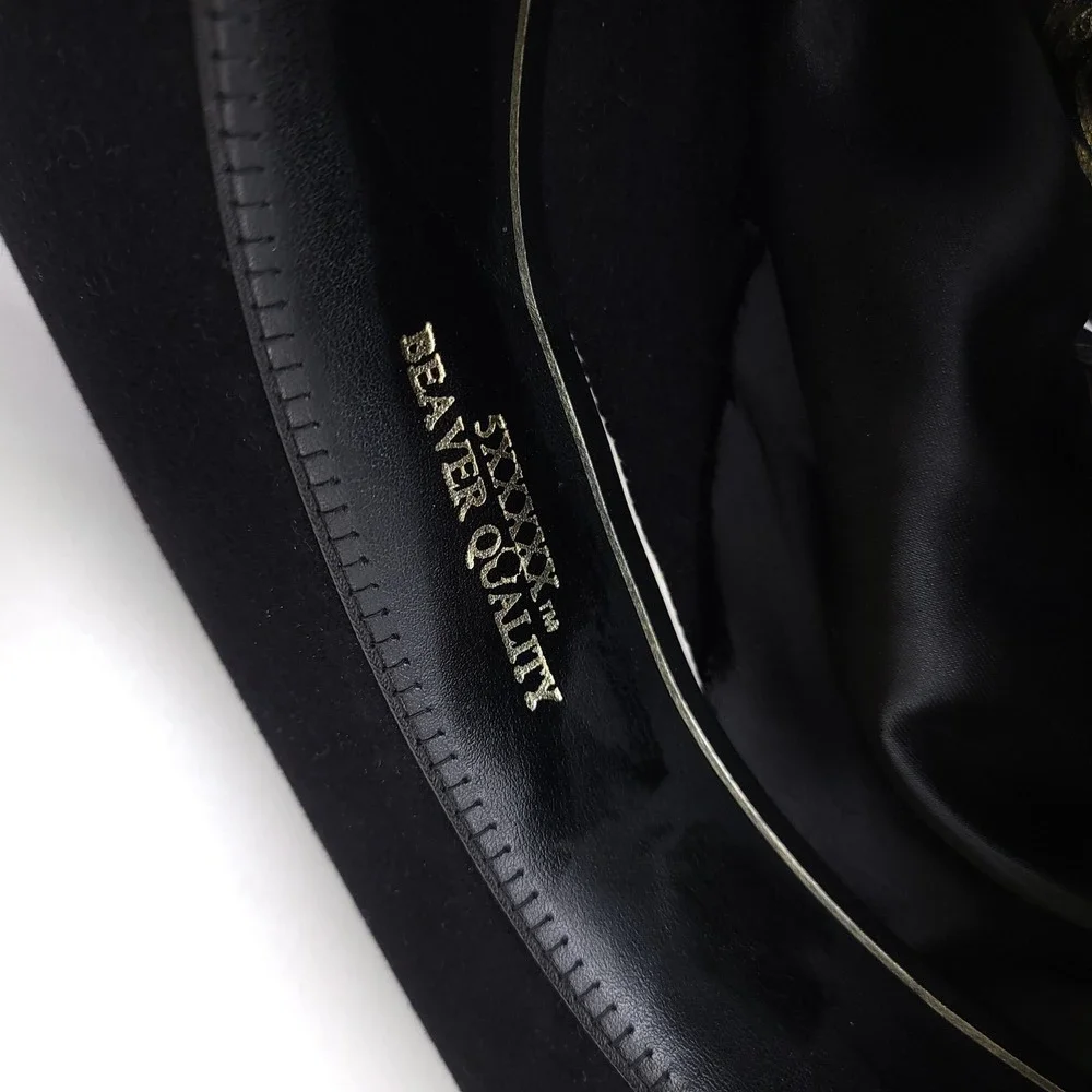 Rodeo King Black 5XXXXX‎ Beaver Quality Felt Cowboy Hat Size 7 Western Cattleman